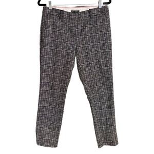 Willi Smith Black White Ankle Geometric Trousers Slacks Flat Front Women’s Sz 8